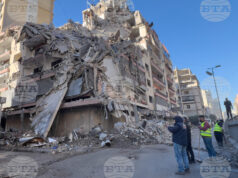 Унищожена сграда в предградие на ливанската столица Бейрут след израелски удар.