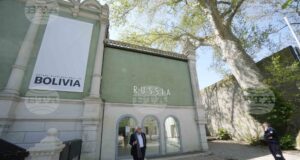 Руският павилион на 60-ото издание на Биеналето във Венеция, когато в него беше приютен проектът на Боливия, 16 април 2024 г.