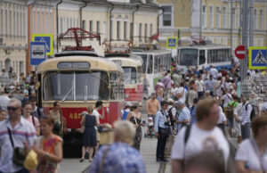 Най-малко 22 са пострадалите при сблъсък между два московски трамвая Най-малко 22 са пострадалите при сблъсък между два московски трамвая