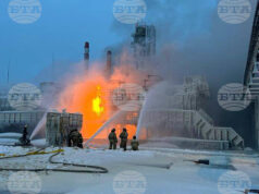 Пожар на пристанището в Уст Луга.