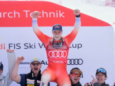 Швейцарският скиор Мaрко Oдермат предсрочно спечели петата си Световна купа в алпийските дисциплини, след като завърши 3-и в спускането в Куршевел