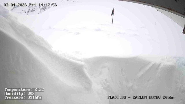 Уеб камера от заслон Ботев близо до връх Ботев в Стара планина