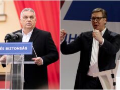 На снимката: Виктор Орбан и Александър Вучич